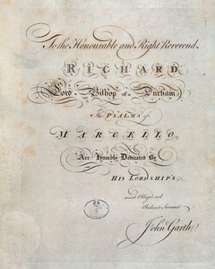 „A zsoltárok” címlapja, Benedetto Marcello alkotó: Unknown artist