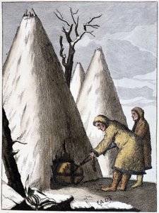 Az ázsiai szamojdák temetése (Mongólia), deb. 19. század alkotó: Unknown artist