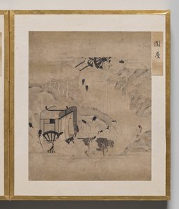 Kapuház az Illusztrációk albumából a Genji meséjéhez alkotó: Unknown artist