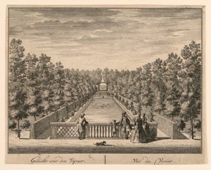 Kilátás a tó felett; Vue du Vivier alkotó: Unknown artist