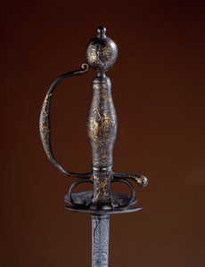 18. századi arany- és fegyverőrség részben arany ezüstben. Párizs, dekoratív művészet alkotó: Unknown artist