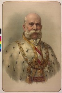 I. Ferenc József császár félalakban, gyapjúköntösben alkotó: Unknown artist