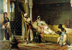 Hárem. 19. századi kromolitográfia. alkotó: Unknown artist