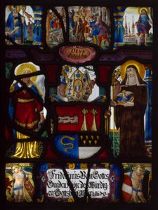 Heraldikai tábla Fridoinus Summerer, Muri apátja címerével, Svájc alkotó: Unknown artist