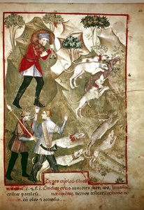 Vadászat (miniatűr, XIV. század) alkotó: Unknown artist