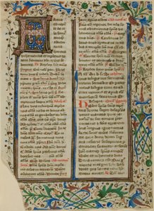 Illuminált "H" kezdőbetű egy zsoltárból vagy breviáriumból alkotó: Unknown artist