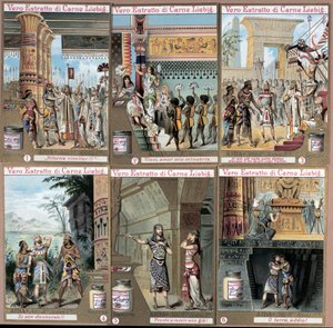 Illusztráció Giuseppe Verdi (1813-1901) olasz zeneszerző „” Aida” című operájához. század végi kromolitográfia. alkotó: Unknown artist
