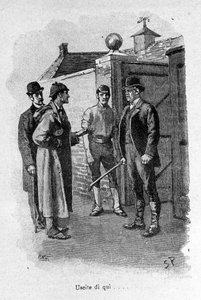 Illusztráció a Sherlock Holmes könyvről. 19. század vége. alkotó: Unknown artist