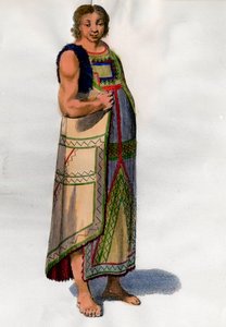 Indiai jelmez Montevideóból, Uruguayból. Litográfia a 18. század végéről. Párizs, díszítőművészet alkotó: Unknown artist