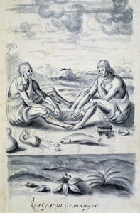 Magukat tápláló indiánok – „Párbeszéd vagy interjú egy franciáról egy vademberrel” alkotó: Unknown artist