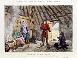Gall lakások belseje - „Franciaország és a franciák az évszázadokon keresztül” alkotó: Unknown artist