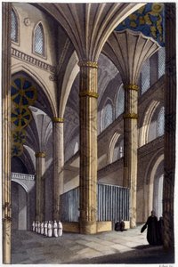Salamancai katedrális belseje. 19. századi litográfia. alkotó: Unknown artist