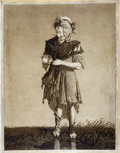 Ír lány - metszet alkotó: Unknown artist