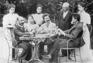 Johann Strauss a társak körében Ischlben alkotó: Unknown artist