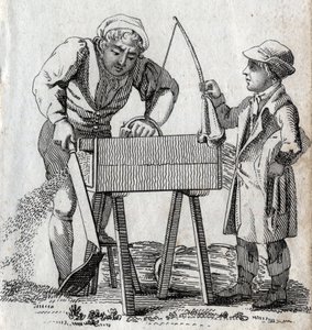Asztalos és inas. 18. század végi metszet. Magángyűjtemény. alkotó: Unknown artist