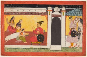 Kandala meghalt, amikor meghallotta a hírt Madhava haláláról, egy madhavanala kamakandalából alkotó: Unknown artist