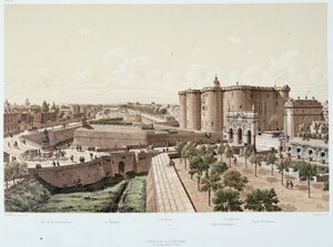 A Bastille 1740-ben (börtön) - „Párizsban a korokon át”, 19. század vége alkotó: Unknown artist