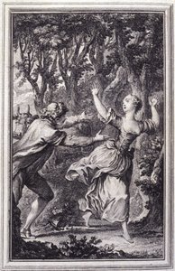 La Clochette – Jean La Fontaine „Mesék és novellák versben” című könyvében. 1762. alkotó: Unknown artist