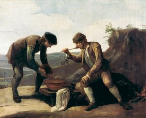 La Sopa Boba vagy a reggeli, Névtelen festmény a 18. századról. Madrid. Lazaro Galdiano Alapítvány alkotó: Unknown artist