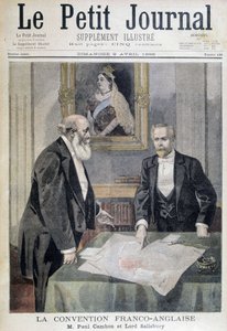 A francia-angol kongresszus: Mr. Paul Cambon és Lord Salisbury - a „” Le PetitJournal” című kiadványban, 1899.09.04. alkotó: Unknown artist