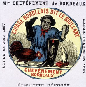 A „Bordelais polish dit le Brillant: Chevènement de Bordeaux” címke”. n.d. 19. század alkotó: Unknown artist