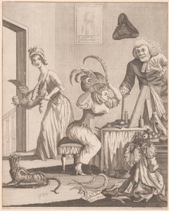 Hölgy estére készül egy bálon alkotó: Unknown artist