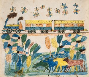 Táj – Vonat alkotó: Unknown artist