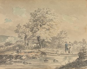 Táj gyaloghíddal alkotó: Unknown artist