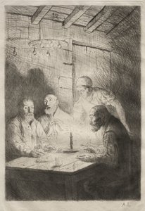Vacsora a nyomorúságban alkotó: Unknown artist