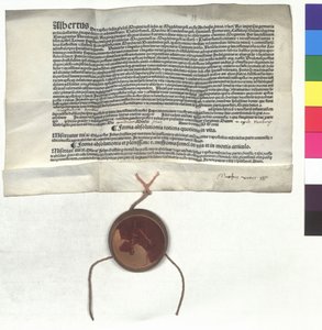 Brandenburgi Albert (1490-1545), mainzi érsek búcsúlevele X. Leó pápa (Medici János) felhatalmazása alapján alkotó: Unknown artist