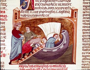 Hajórakodás Justinianus császár idejében (Miniatűr alkotó: Unknown artist