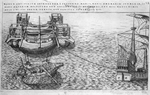 Hajók mentésére szolgáló gép a 16. században - a szerk. 1578 alkotó: Unknown artist