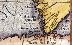 Magellán-szoros. 16. századi atlasz. alkotó: Unknown artist