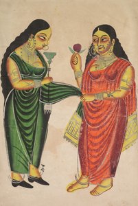 Szobalány, aki vízipipát hoz egy hölgynek (recto) alkotó: Unknown artist