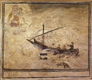 Ember a tengeren. 16. századi vót a nápolyi Madonna dell
