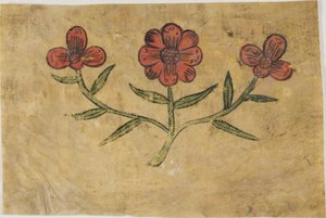 Kézirat vágás virágokkal alkotó: Unknown artist