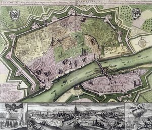Frankfurt térképe alkotó: Unknown artist