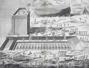 Tengerészgyalogság, építkezés a „” The Encyclopedia of Diderot and Alembert-ben. alkotó: Unknown artist