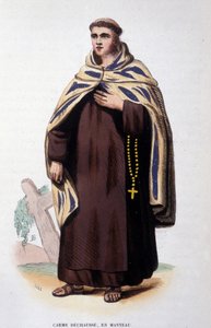 A Carmel Lose rend tagja (Kármel-hegyi Boldogasszony rendje). századi metszet alkotó: Unknown artist