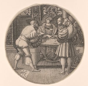 Kockajátékot játszó férfiak alkotó: Unknown artist