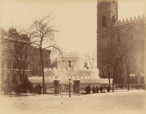 Montreal, Jéglabirintus a Notre-Dame templom előtt alkotó: Unknown artist