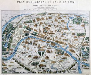 Párizs monumentális terve 1882-ben alkotó: Unknown artist
