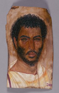 Egy szakállas férfi múmia portréja alkotó: Unknown artist