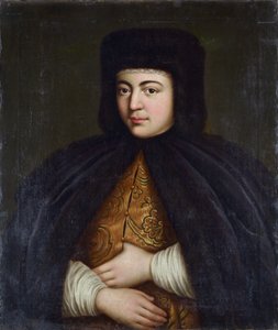 Natalia Kirillovna Narychkina - Natalia Naryskina (1651-1694) cárnő portréja, névtelen. Olaj, vászon, 18. század második fele, Állami Építészeti, Történeti és Művészeti Múzeum, Vladimir alkotó: Unknown artist