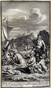 Neptunusz, aki méltatlan volt arra, hogy lássa a görögök erőit és tetteit, elhagyja a tengert, hogy táborukba szállítsa magát, és felemelkedjen Calchas alakja alá, akit aztán magához vesz, bátorságuk csaknem teljesen megsemmisült. Az Iliász XIII. könyvének alkotó: Unknown artist