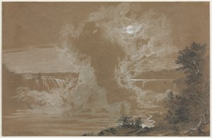 Niagara-vízesés a Holdfénynél alkotó: Unknown artist