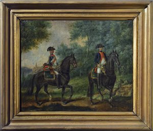 A Mestre de Camps ezred tisztje és katonája 1790-ben, a XVIII. század végén (olaj, vászon) alkotó: Unknown artist