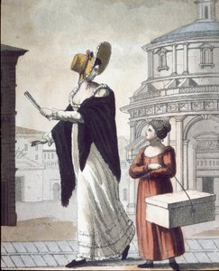 Régi szakma: a modiste és asszisztense. (Litográfia alkotó: Unknown artist