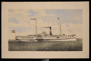 Paddle Steamer Gloria (litográfia, színes) alkotó: Unknown artist