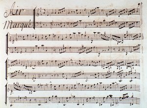 A Castor et Pollux, Rameau lírai tragédiájának (1737) kottájának oldala alkotó: Unknown artist